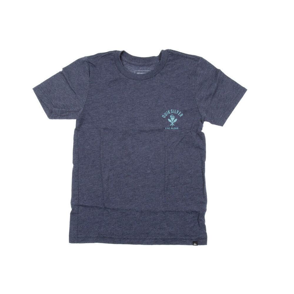Quiksilver Boys Island Fruit Graphic T-Shirt Navy Heather Size 4 0947